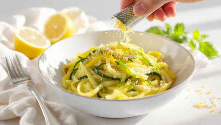 Pasta mit Zucchini & Zitrone: Leicht & frisch (12 Min.)