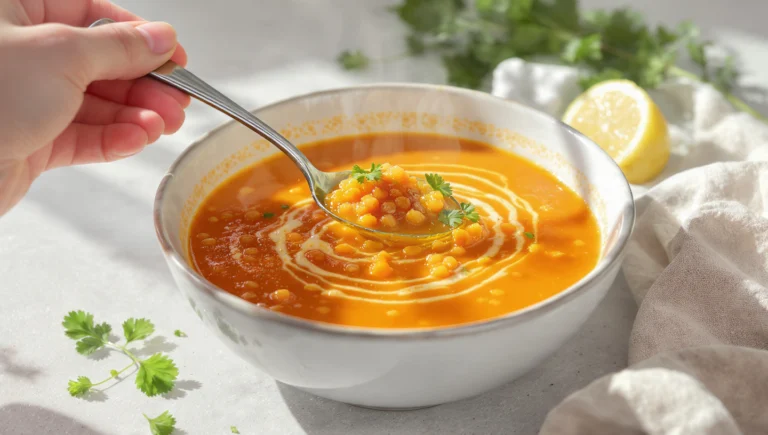 Rote Linsensuppe in 20 Minuten: Das guenstigste Mittagessen