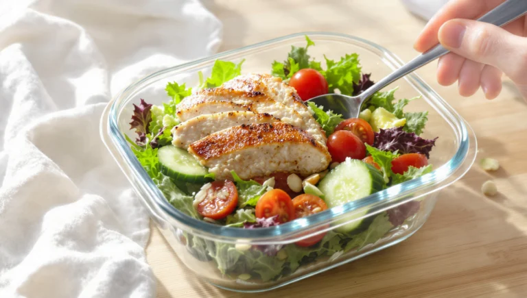 Protein-Salat fuer Meal Prep: Haelt sich 5 Tage frisch